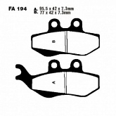 Колодки тормозные EBC SFA194HH