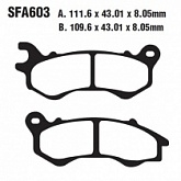 Колодки тормозные EBC SFA603