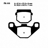 Колодки тормозные EBC SFAC083