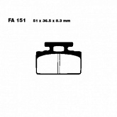 Колодки тормозные EBC SFAC151