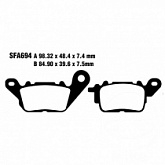 Колодки тормозные EBC SFAC694