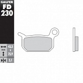 Колодки тормозные Galfer FD230G1396