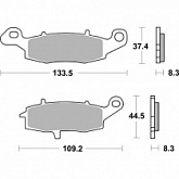 Колодки тормозные SBS 704RST