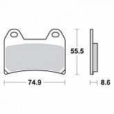 Колодки тормозные SBS 706HS