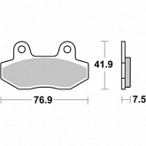 Колодки тормозные SBS 814LS