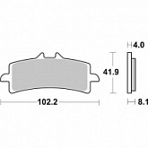 Колодки тормозные SBS 901RST