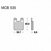 Колодки тормозные TRW Lucas MCB535SR