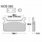 Колодки тормозные TRW Lucas MCB580