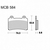 Колодки тормозные TRW Lucas MCB584