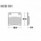 Колодки тормозные TRW Lucas MCB591SV