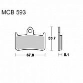 Колодки тормозные TRW Lucas MCB593CRQ