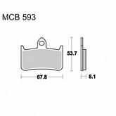 Колодки тормозные TRW Lucas MCB593SV