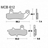 Колодки тормозные TRW Lucas MCB612SH