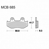 Колодки тормозные TRW Lucas MCB685