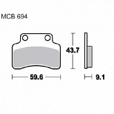Колодки тормозные TRW Lucas MCB694EC