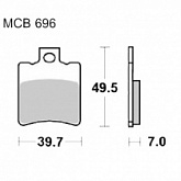 Колодки тормозные TRW Lucas MCB696EC