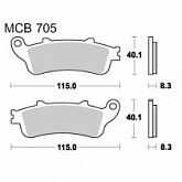 Колодки тормозные TRW Lucas MCB705SH