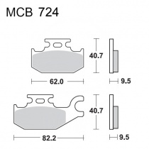 Колодки тормозные TRW Lucas MCB724SI