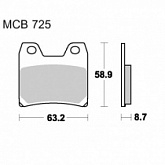 Колодки тормозные TRW Lucas MCB725SH
