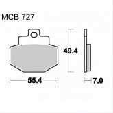 Колодки тормозные TRW Lucas MCB727SRM