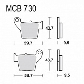 Колодки тормозные TRW Lucas MCB730SI