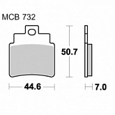 Колодки тормозные TRW Lucas MCB732SRM
