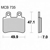 Колодки тормозные TRW Lucas MCB735EC