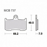 Колодки тормозные TRW Lucas MCB737CRQ