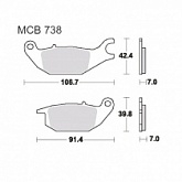 Колодки тормозные TRW Lucas MCB738