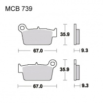 Колодки тормозные TRW Lucas MCB739SI