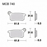 Колодки тормозные TRW Lucas MCB740EC
