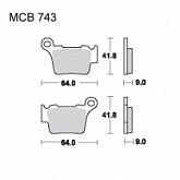 Колодки тормозные TRW Lucas MCB743EC