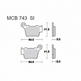 Колодки тормозные TRW Lucas MCB743SI