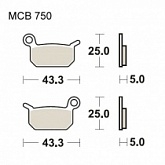Колодки тормозные TRW Lucas MCB750SI