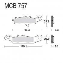 Колодки тормозные TRW Lucas MCB757SI