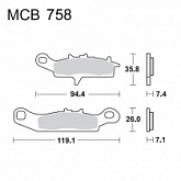 Колодки тормозные TRW Lucas MCB758SI