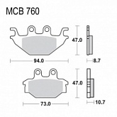 Колодки тормозные TRW Lucas MCB760