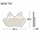 Колодки тормозные TRW Lucas MCB778SH