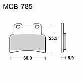 Колодки тормозные TRW Lucas MCB785SV