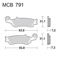 Колодки тормозные TRW Lucas MCB791SI