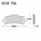 Колодки тормозные TRW Lucas MCB792CRQ