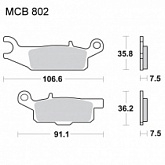Колодки тормозные TRW Lucas MCB802SI