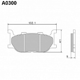 Колодки тормозные Nissin A0300