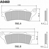 Колодки тормозные Nissin A0460