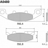 Колодки тормозные Nissin A0480