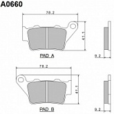 Колодки тормозные Nissin A0660
