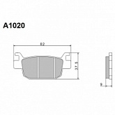 Колодки тормозные Nissin A1020