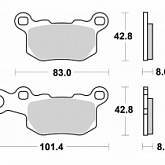 Колодки тормозные SBS 1002SI