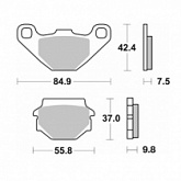 Колодки тормозные SBS 546SI