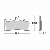 Колодки тормозные SBS 686RST